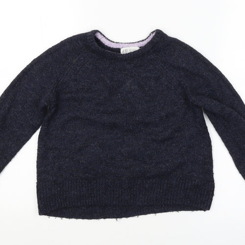 H&M Girls Purple   Pullover Jumper Size 7-8 Years