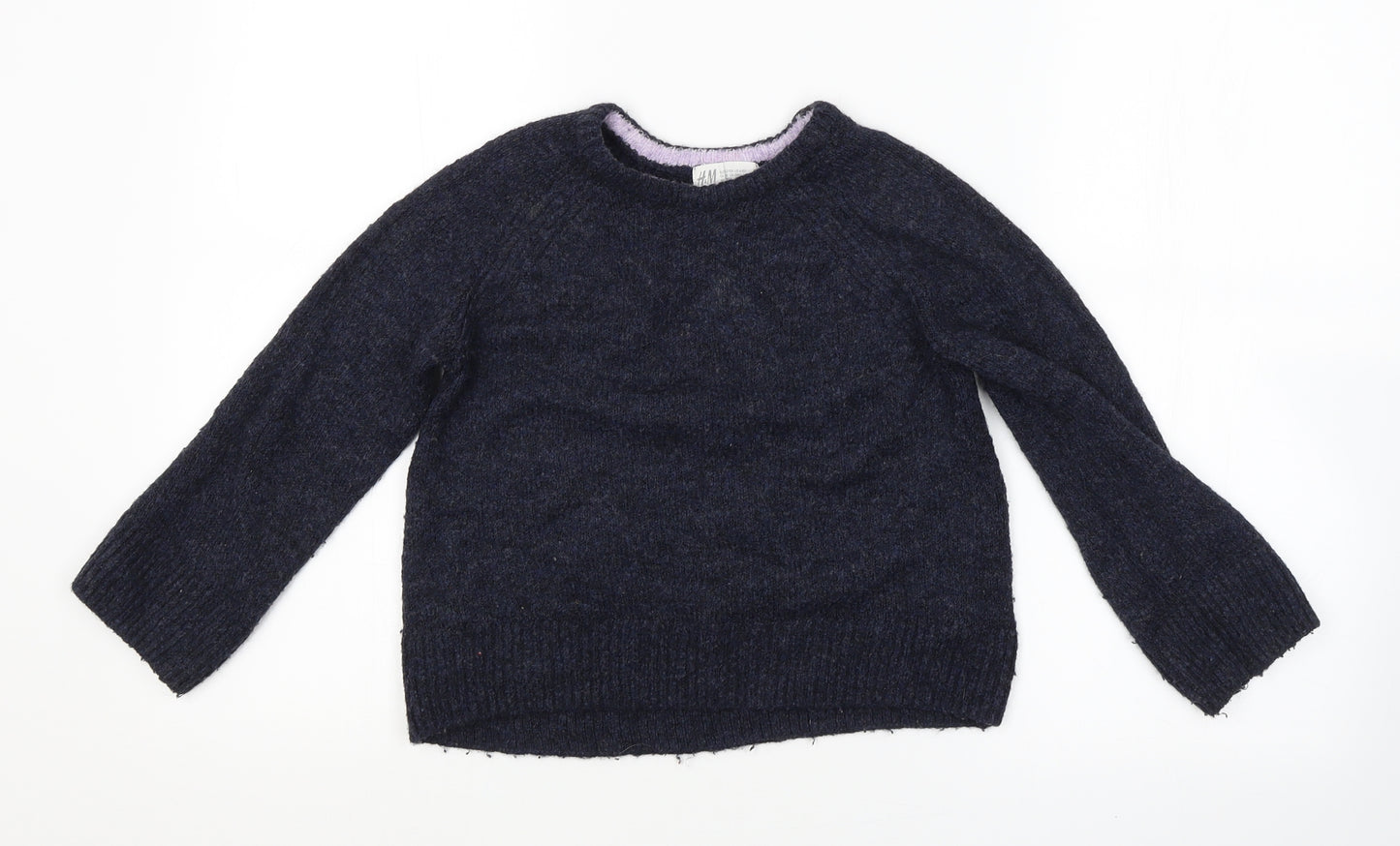 H&M Girls Purple   Pullover Jumper Size 7-8 Years