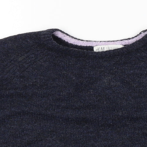 H&M Girls Purple   Pullover Jumper Size 7-8 Years