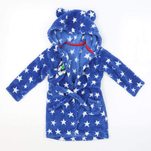 George Baby Blue Argyle/Diamond   Robe Size 12-18 Months  - MICKEY MOUSE
