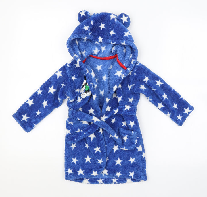 George Baby Blue Argyle/Diamond Robe Size 12-18 Months - MICKEY MOUSE