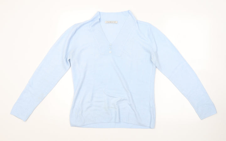 Emreco Womens Blue Pullover Jumper Size 12