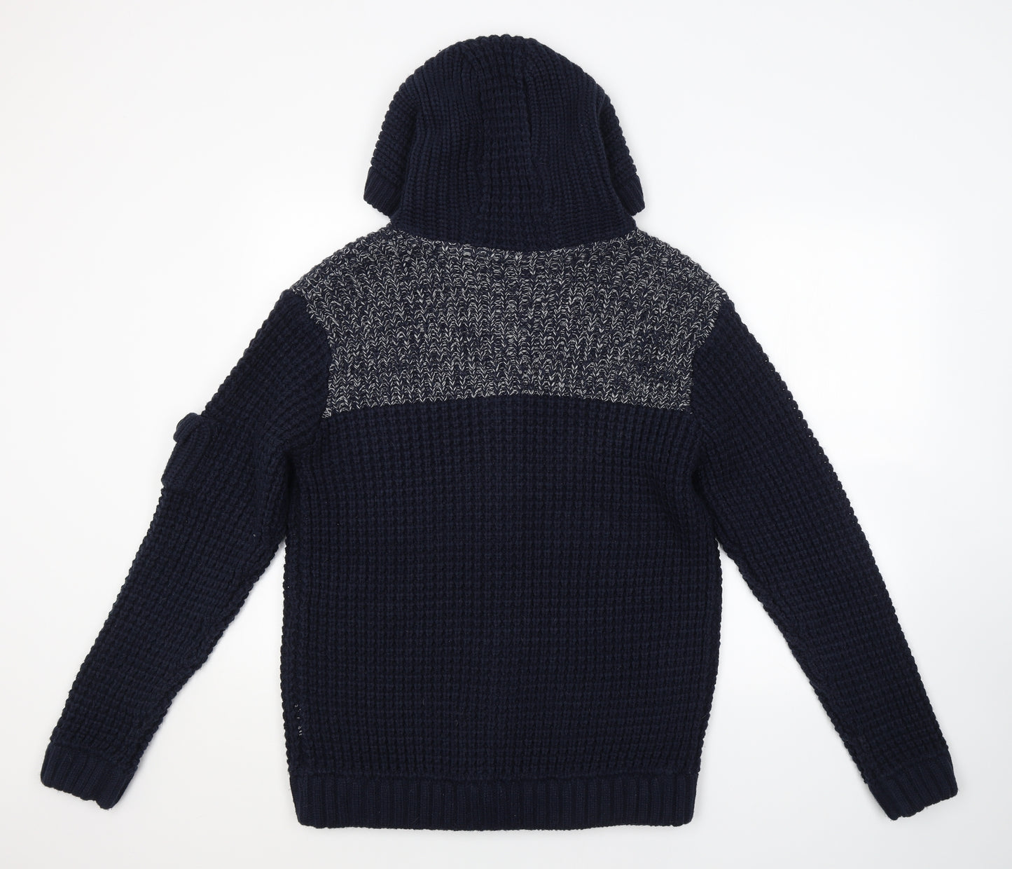 Brave Soul Mens Blue   Cardigan Hoodie Size L