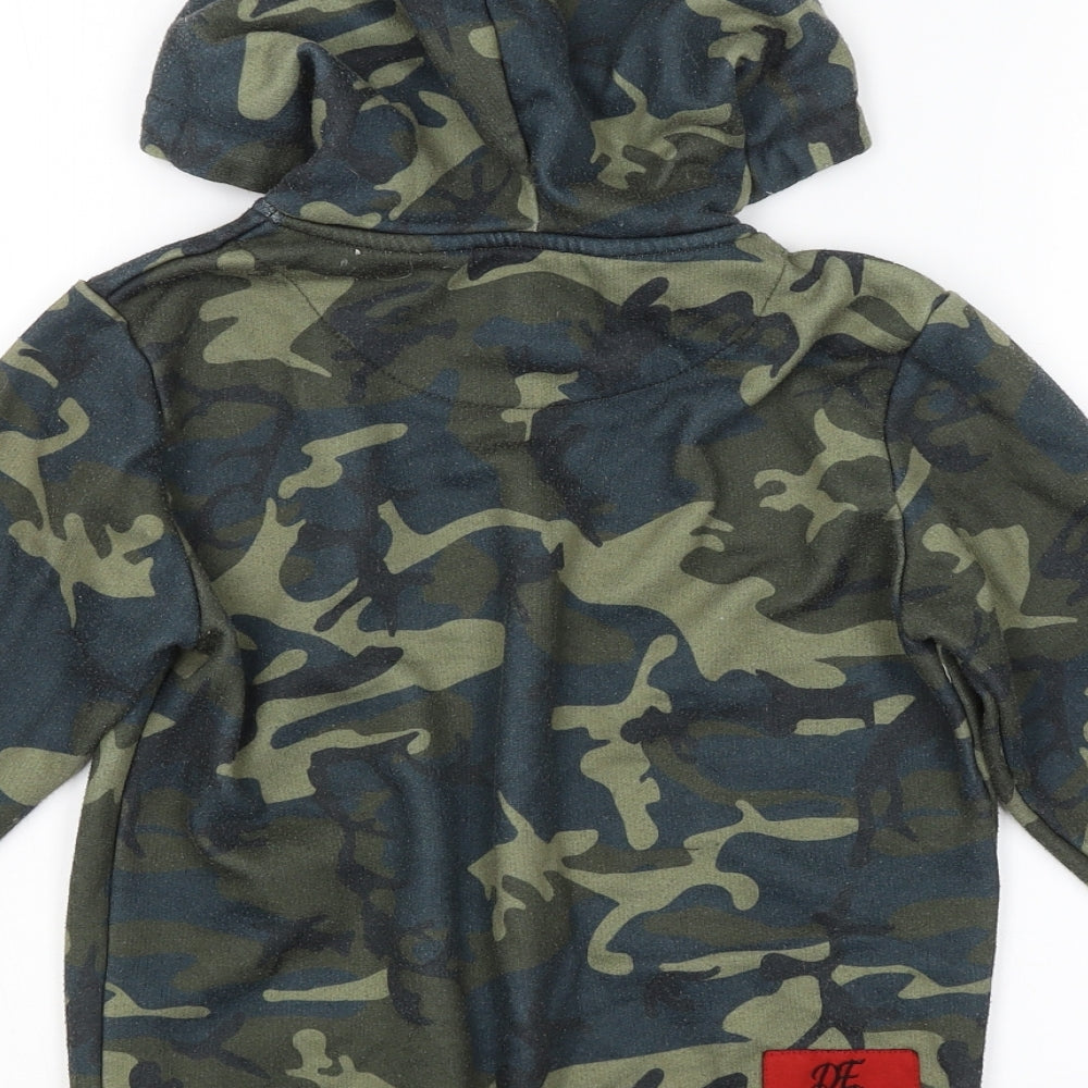 DFND Boys Green Camouflage  Full Zip Hoodie Size 11-12 Years