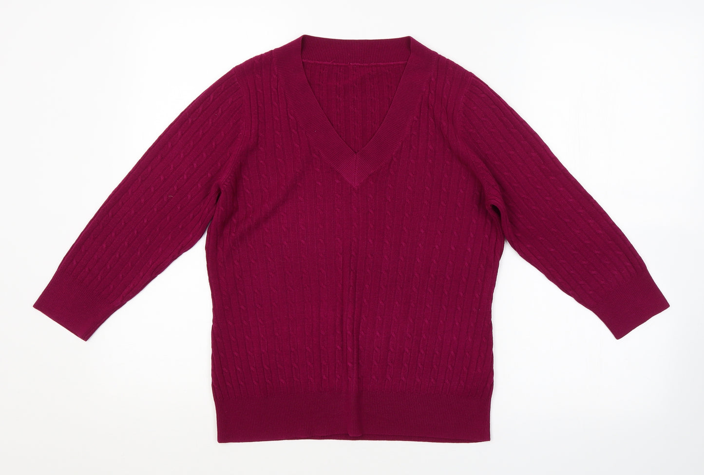 BHS Womens Purple Striped  Pullover Jumper Size 12