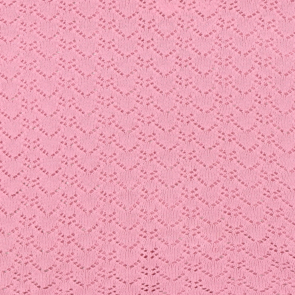 essence Womens Pink Argyle/Diamond  Pullover Jumper Size 26