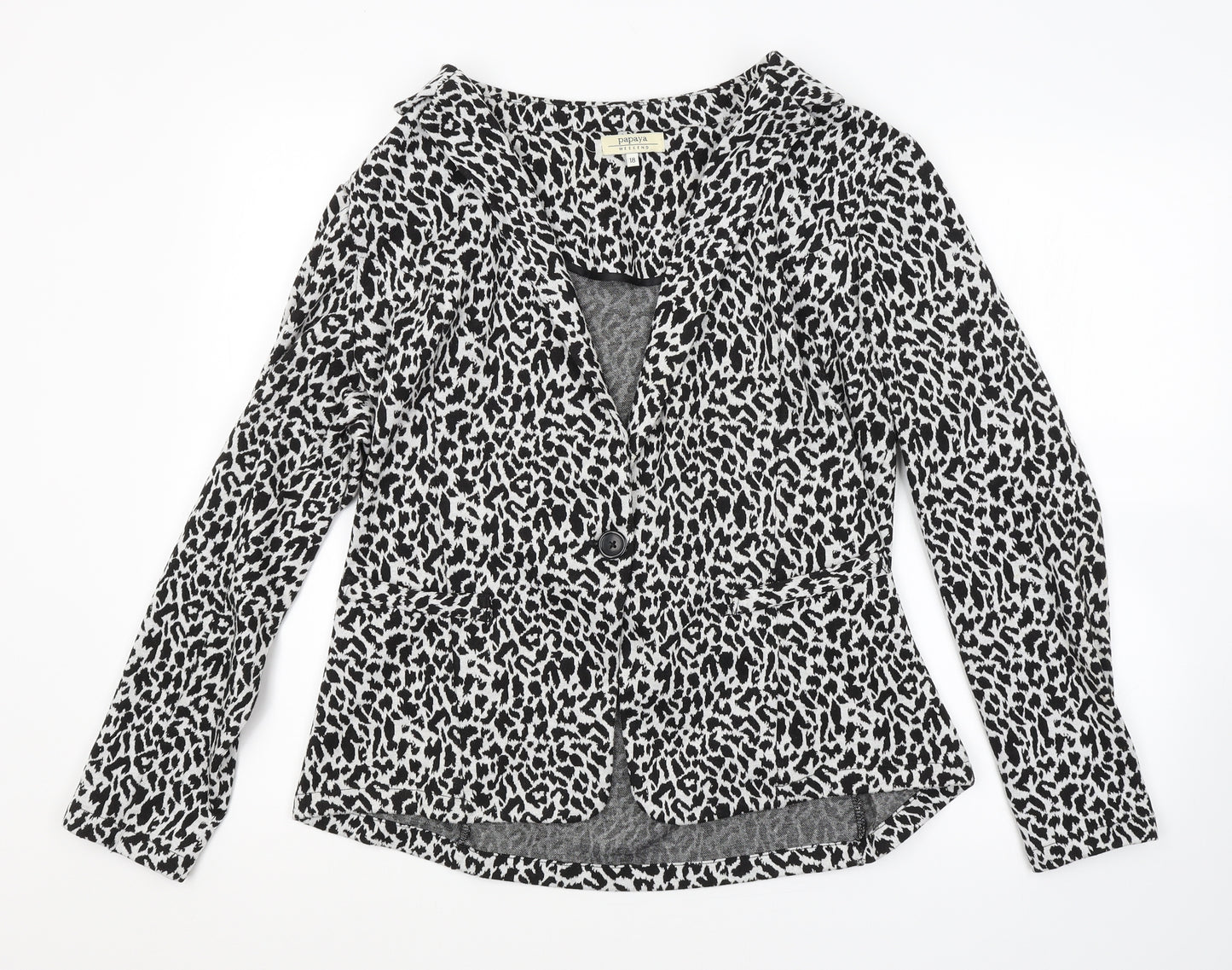Papaya Womens Multicoloured Animal Print  Jacket  Size 18