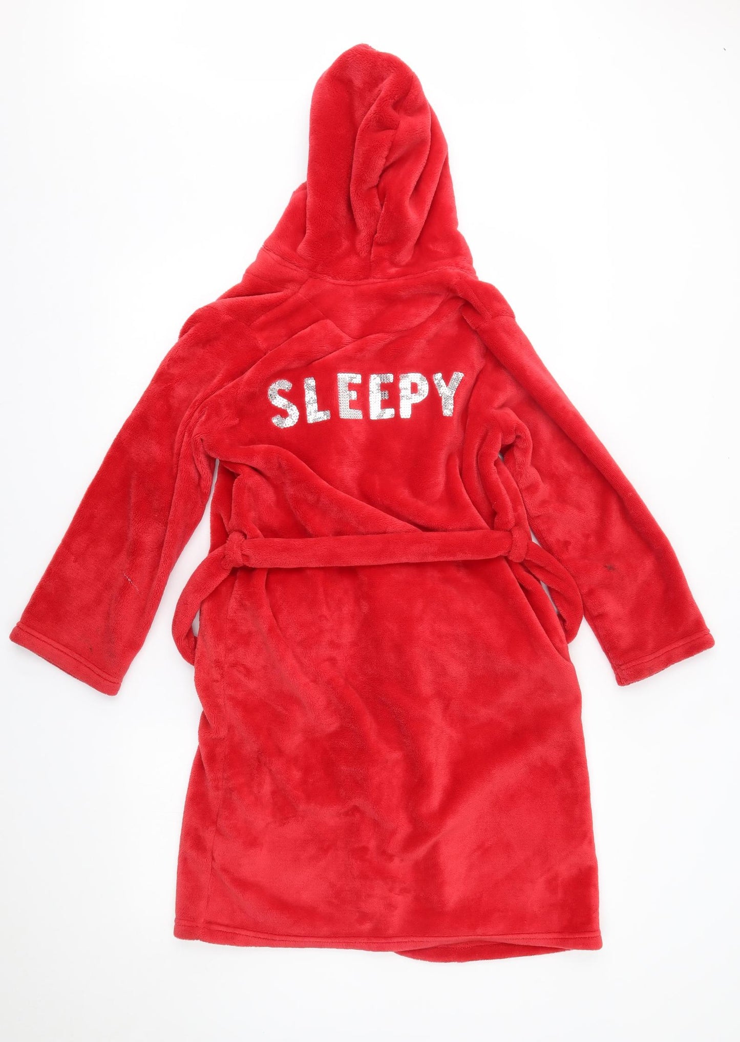 M&S Girls Red    Robe Size 9-10 Years  - sleepy