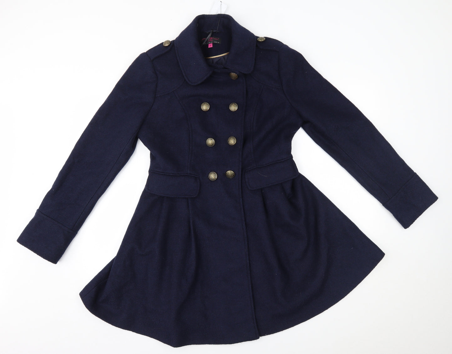 New Look Womens Blue   Overcoat Coat Size 12