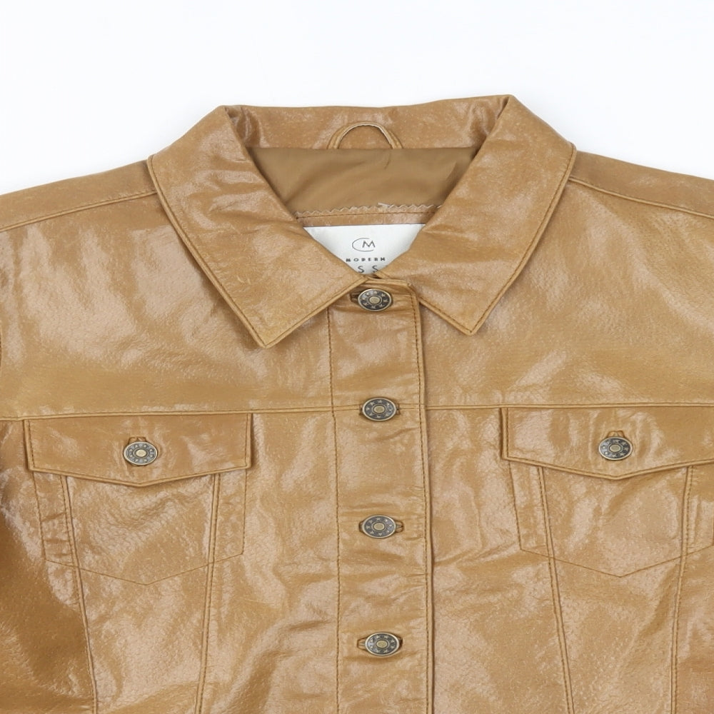 modern classics Womens Brown   Biker Coat Size 14