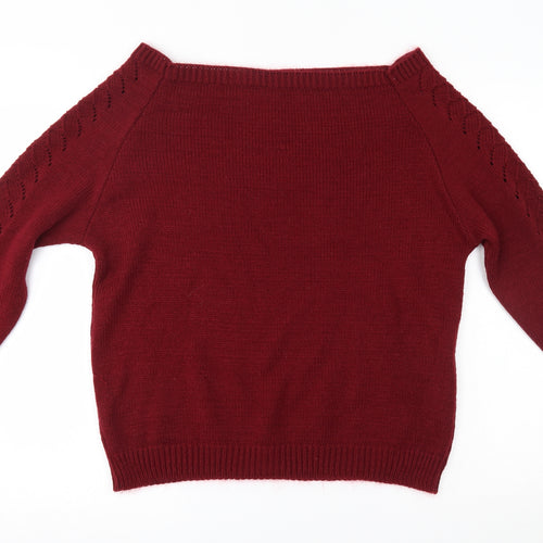 look of the day Womens Red   Pullover Jumper Size L