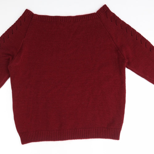 look of the day Womens Red   Pullover Jumper Size L