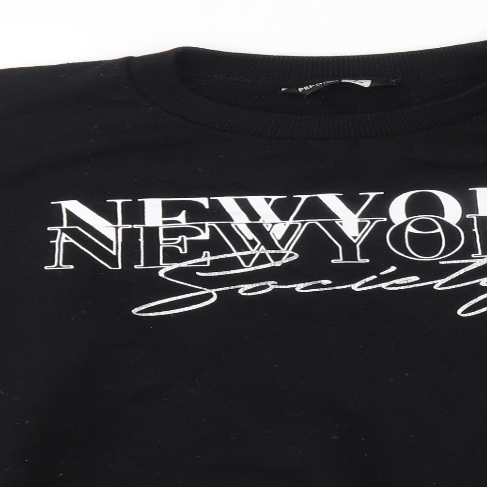 Pep&co Womens Black   Pullover Jumper Size 8  - new york