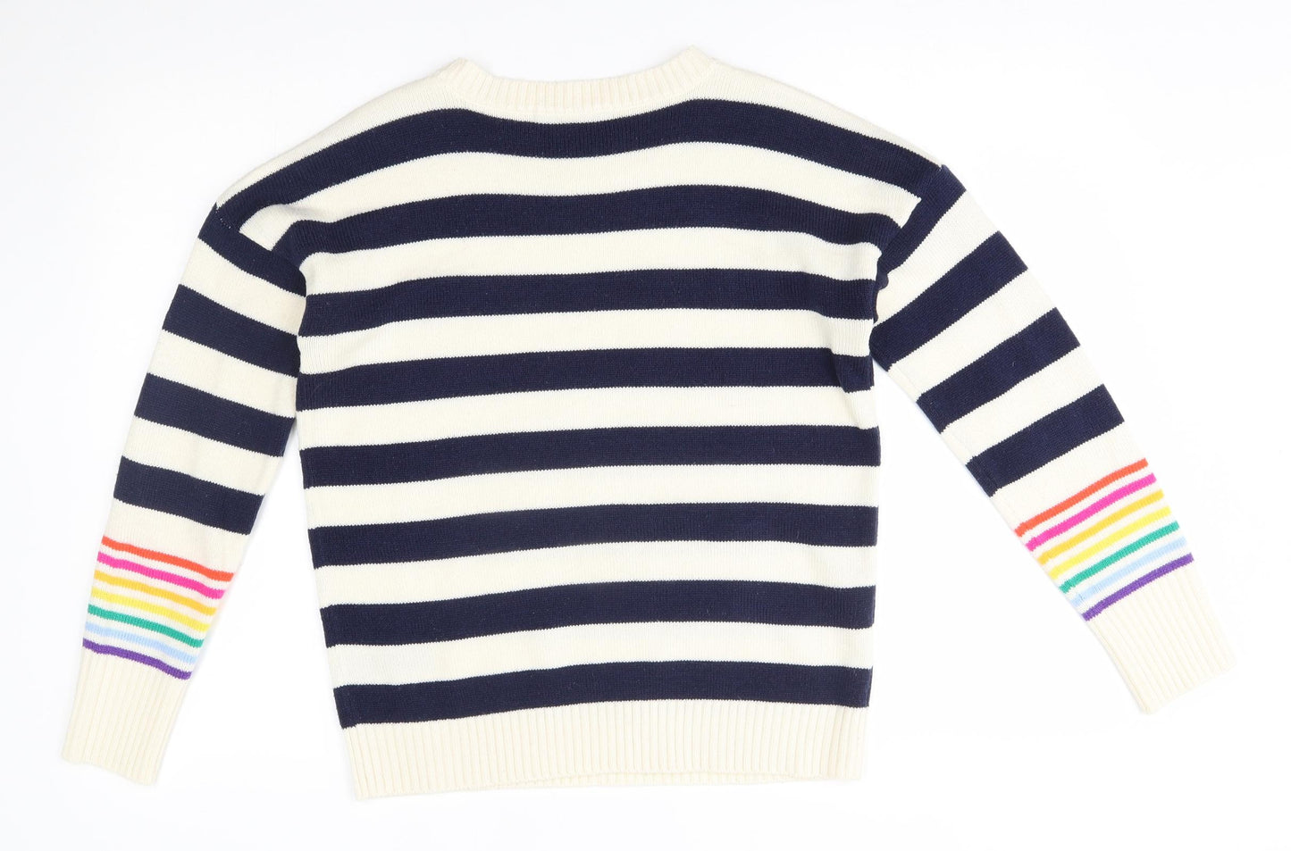 George Womens Ivory Striped  Pullover Jumper Size S