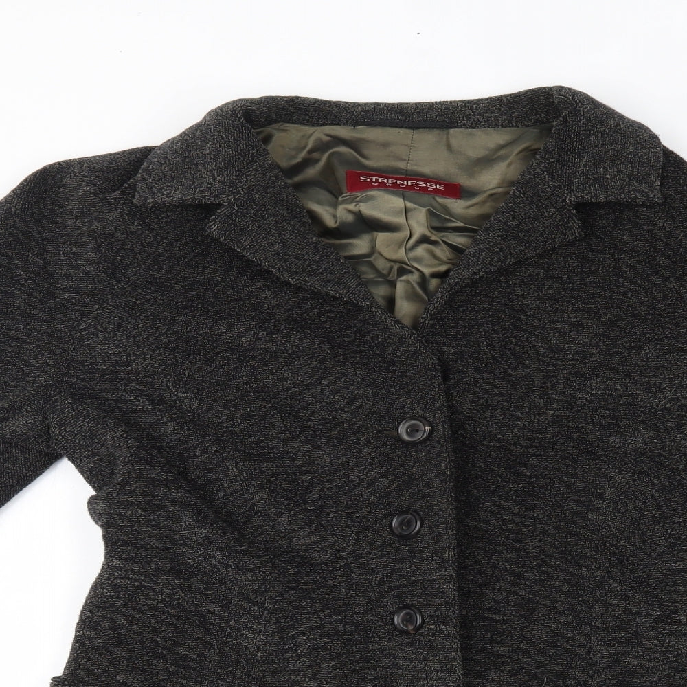 Strenesse Group  Womens Grey   Pea Coat Blazer Size 12