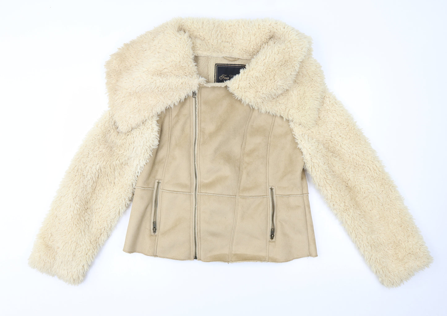 New York Laundry Womens Beige   Jacket Coat Size 14