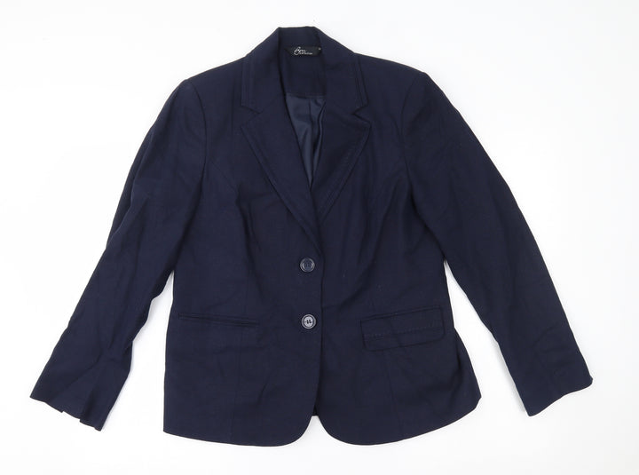 BM Womens Blue Jacket Blazer Size 14 -