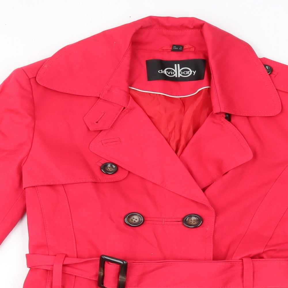david barry Womens Red   Overcoat Coat Size 14