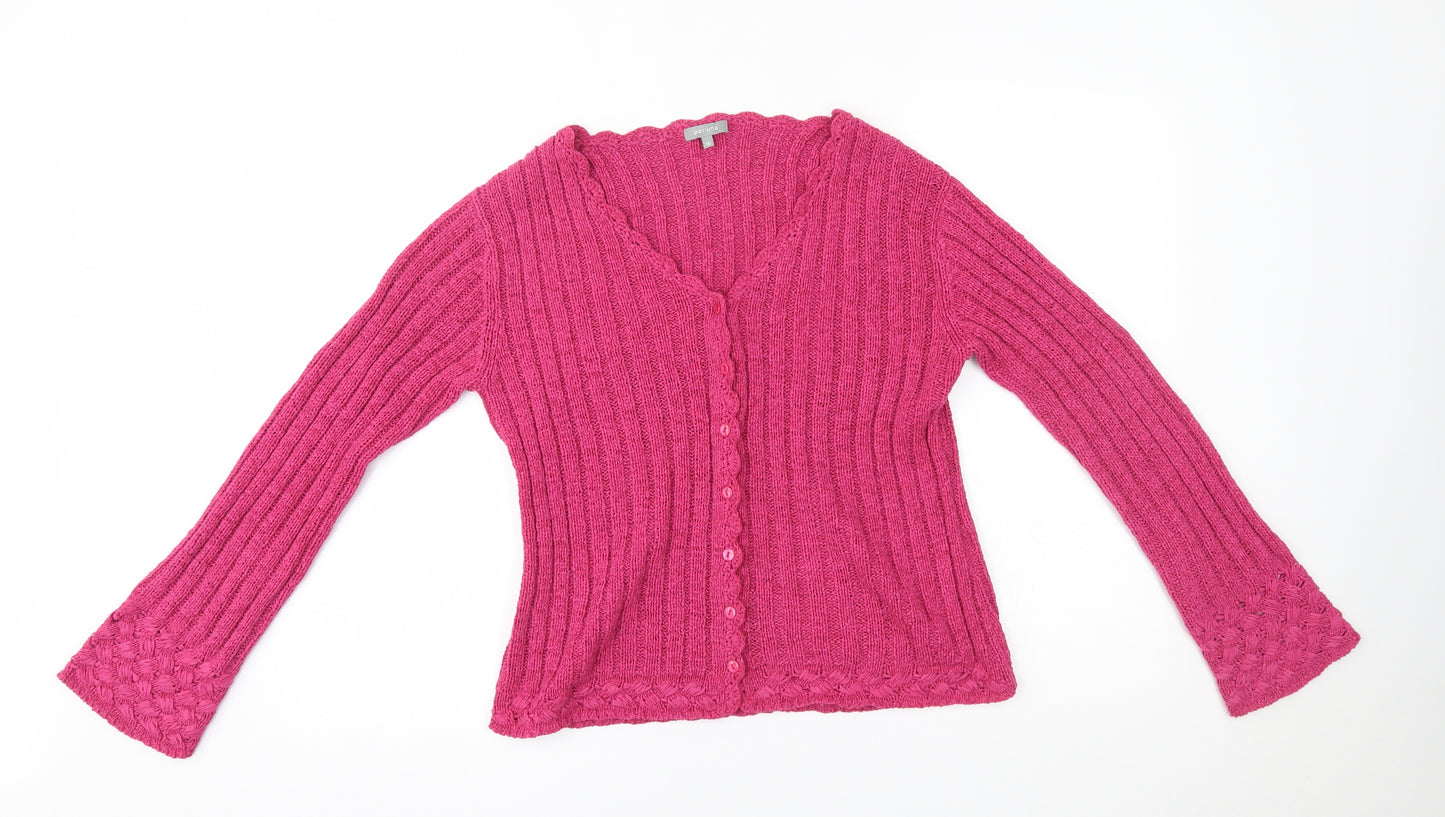 M&S Womens Pink   Cardigan Jumper Size 16