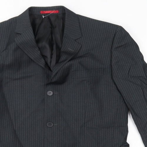 Burton Mens Grey Striped  Jacket Blazer