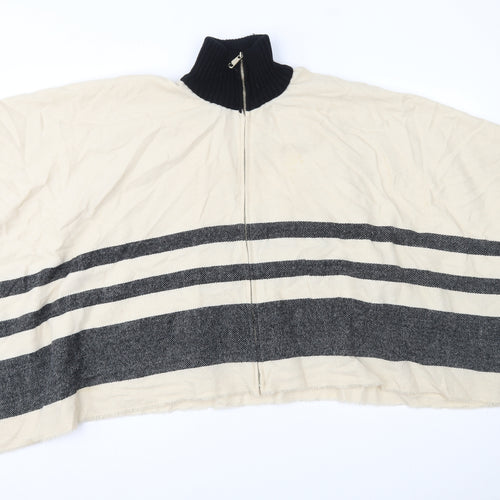 River Island Womens Beige Striped  Jacket Poncho One Size