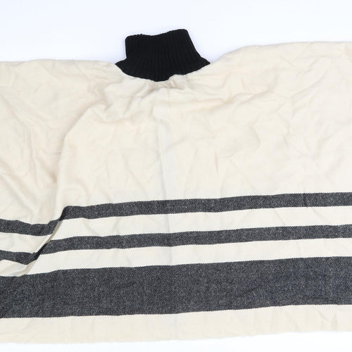 River Island Womens Beige Striped  Jacket Poncho One Size