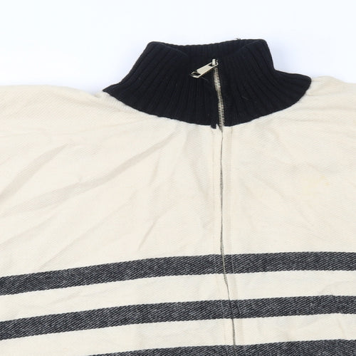 River Island Womens Beige Striped  Jacket Poncho One Size