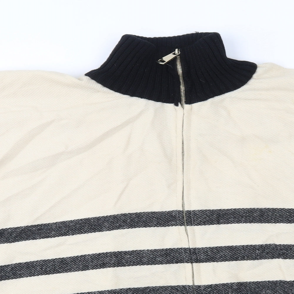 River Island Womens Beige Striped  Jacket Poncho One Size