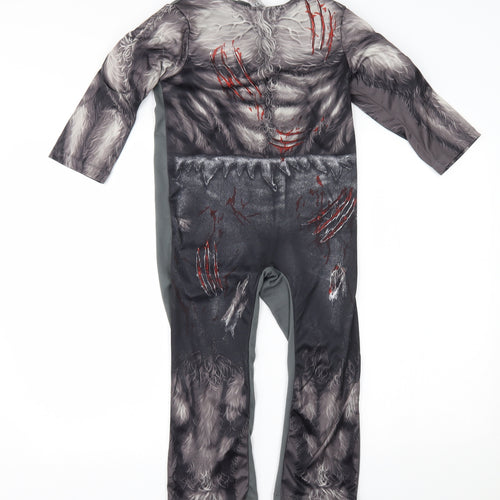 Hallow Scream Boys Grey    One Piece Size 5-6 Years  - werewolf costume