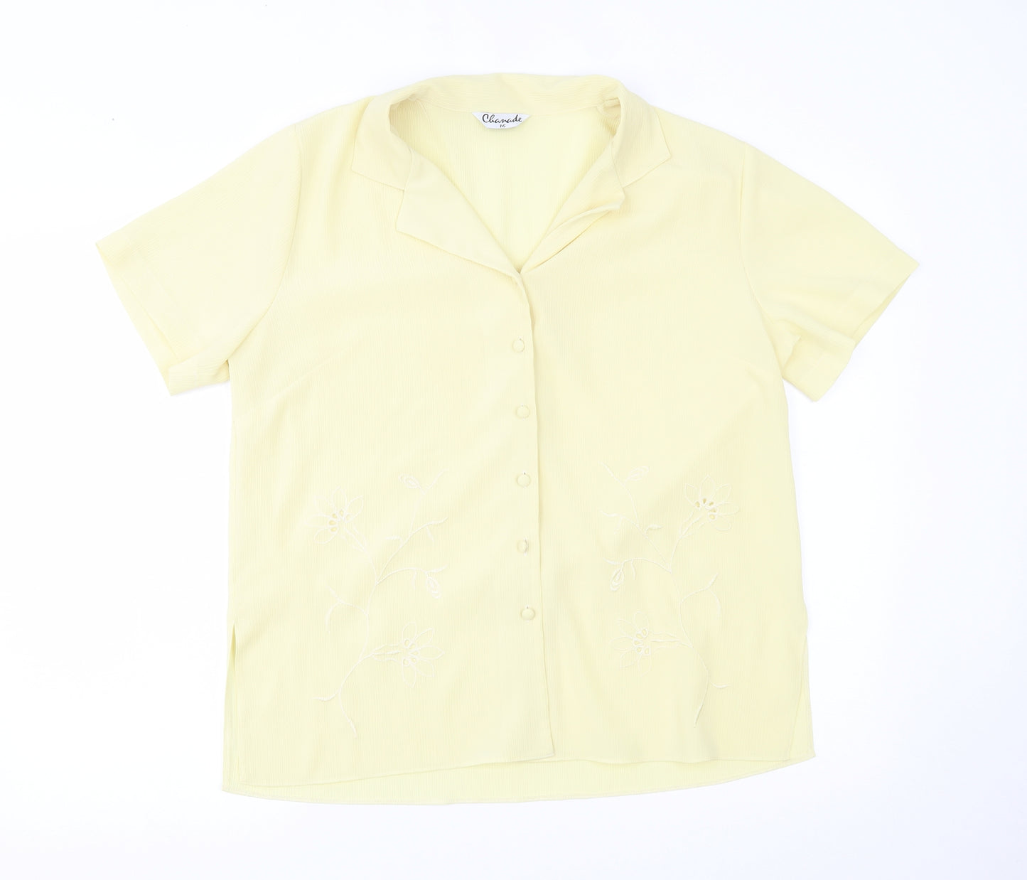 Chanade Womens Yellow   Basic Button-Up Size 16