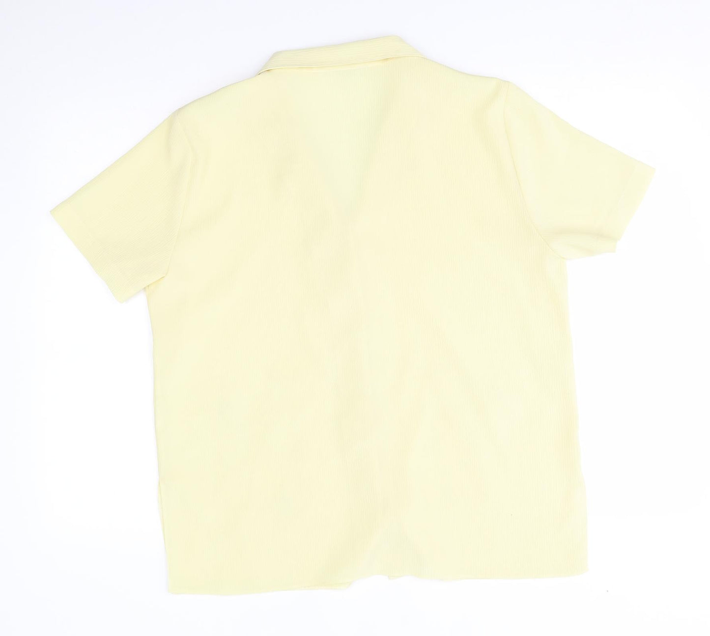 Chanade Womens Yellow   Basic Button-Up Size 16