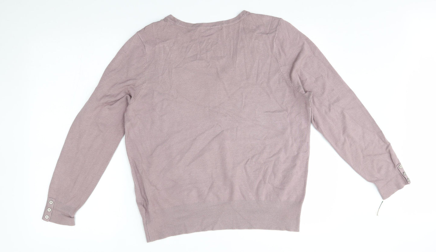 M&S Womens Beige   Pullover Jumper Size 18