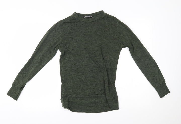 Misspap Womens Green Pullover Jumper Size M