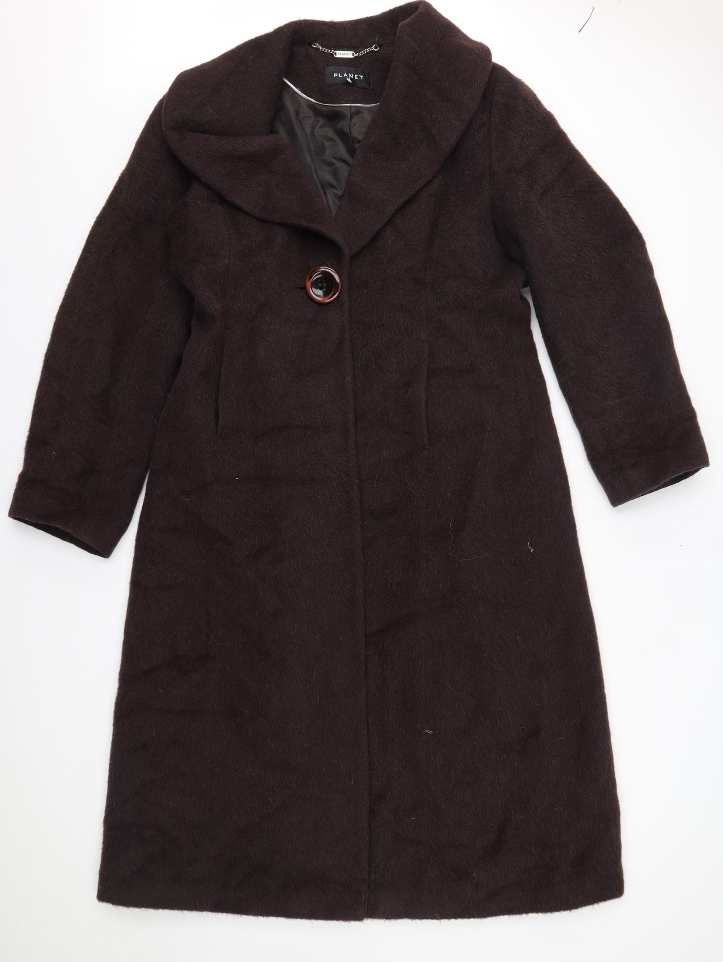 Planet Womens Brown   Overcoat Coat Size 18