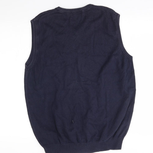 Maine Mens Blue   Vest Jumper Size M