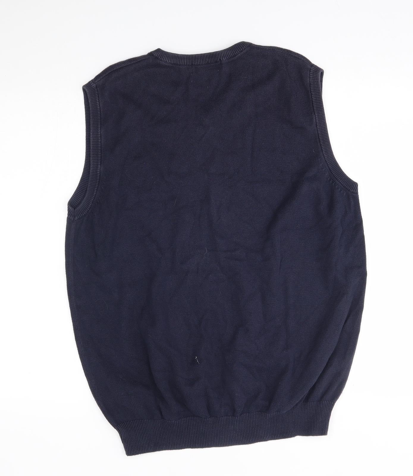 Maine Mens Blue   Vest Jumper Size M