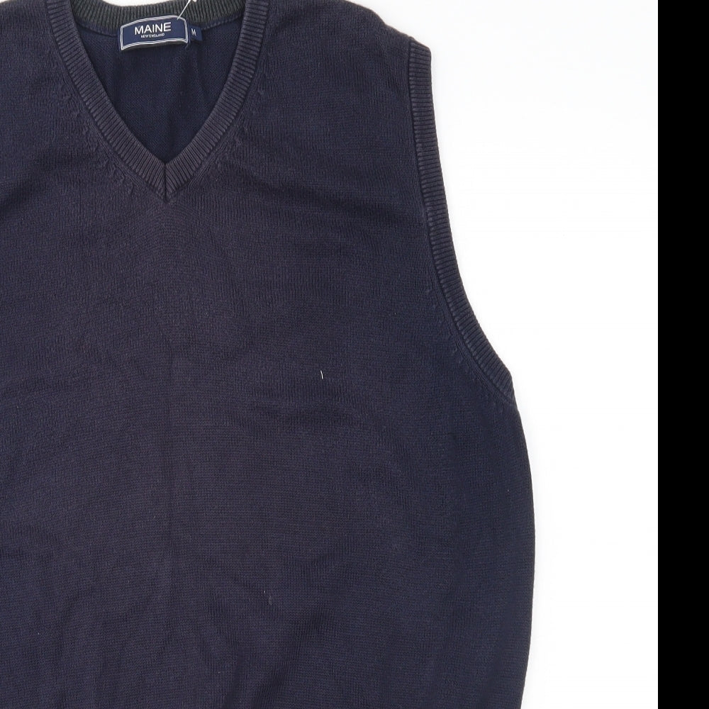 Maine Mens Blue   Vest Jumper Size M