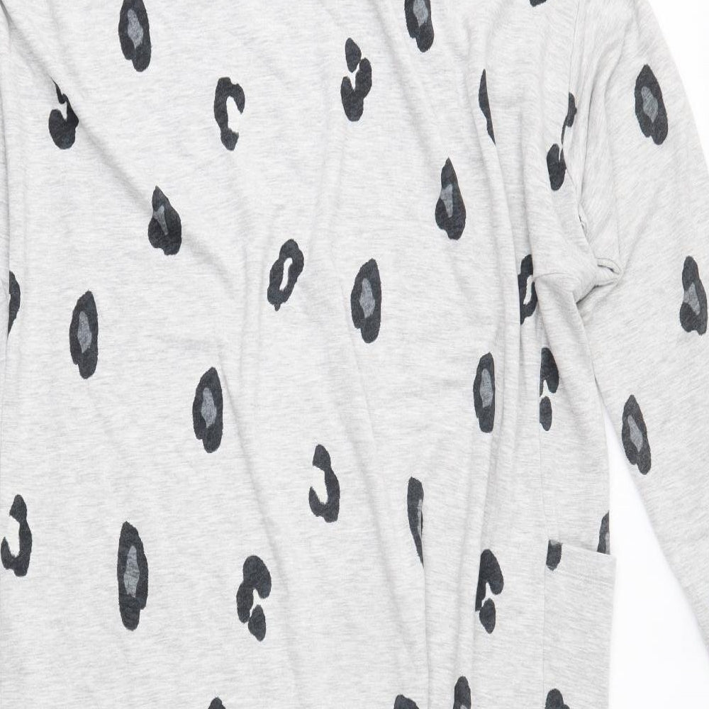M&S Womens Grey Animal Print  Pullover Hoodie Size 26  - loungewear