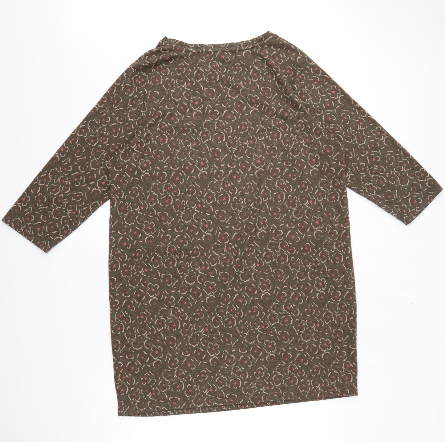 TU Womens Brown Floral  Pullover Jumper Size 18