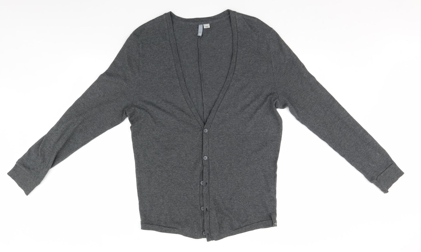H&M Mens Grey   Cardigan Jumper Size M