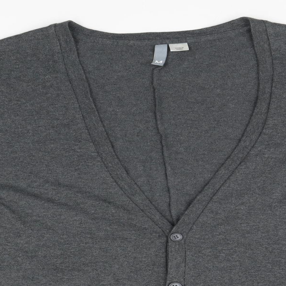 H&M Mens Grey   Cardigan Jumper Size M