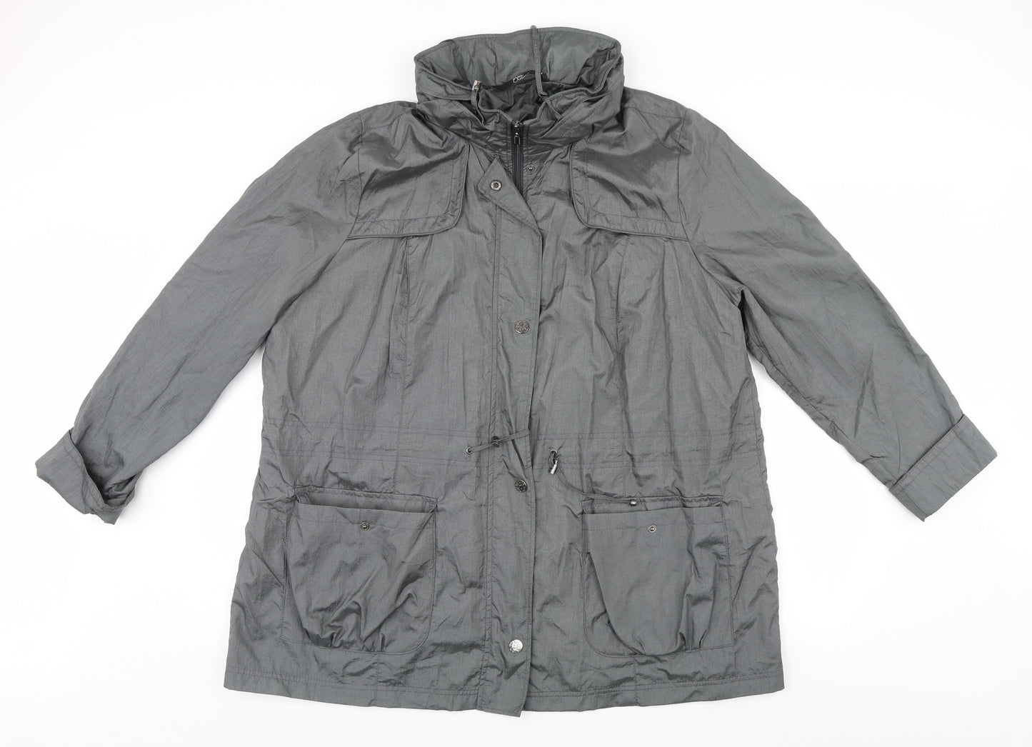 BM Womens Grey   Rain Coat Coat Size 24