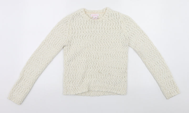 Tommy Bahama Girls White Pullover Jumper Size 13-14 Years