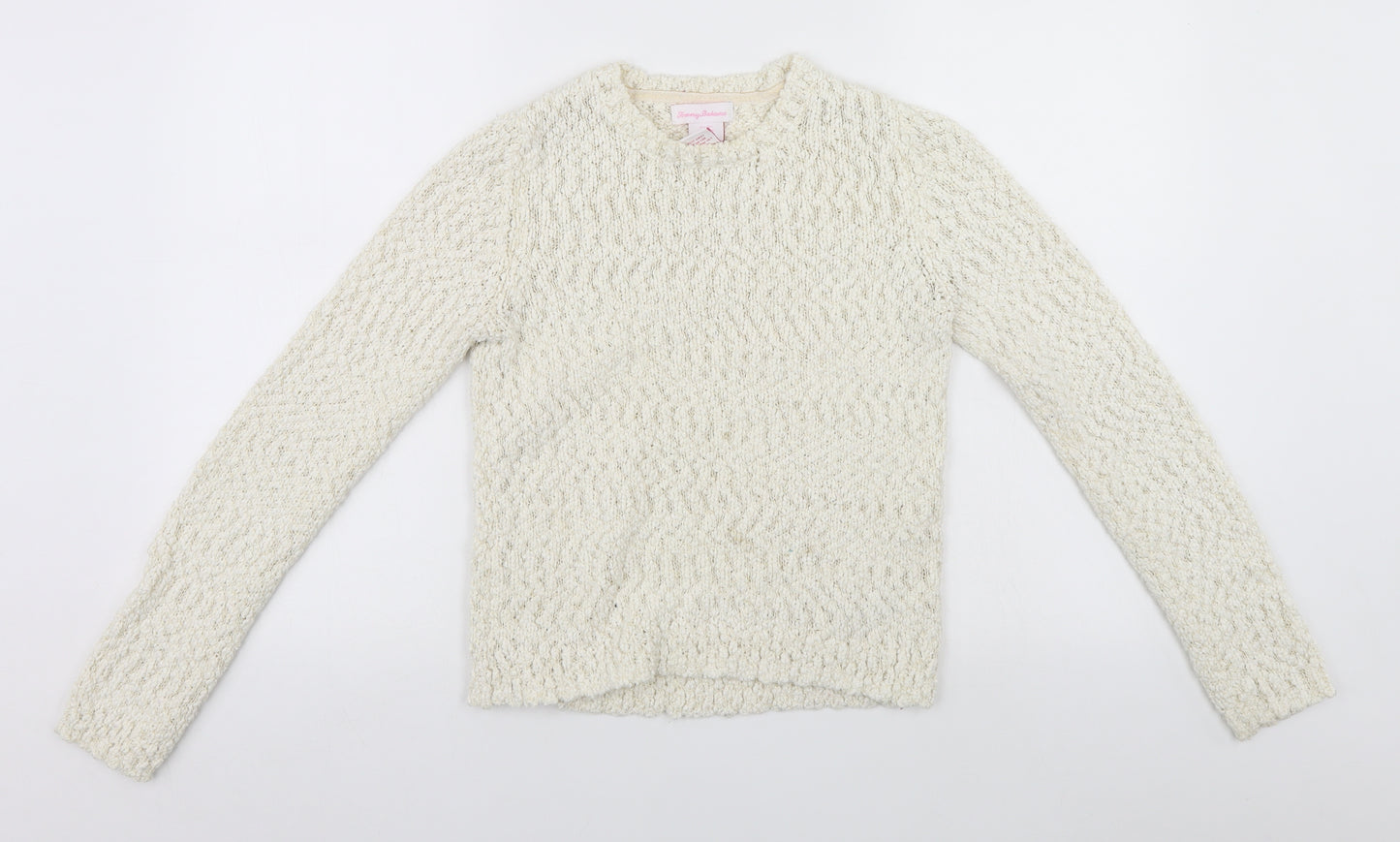 Tommy Bahama Girls White   Pullover Jumper Size 13-14 Years