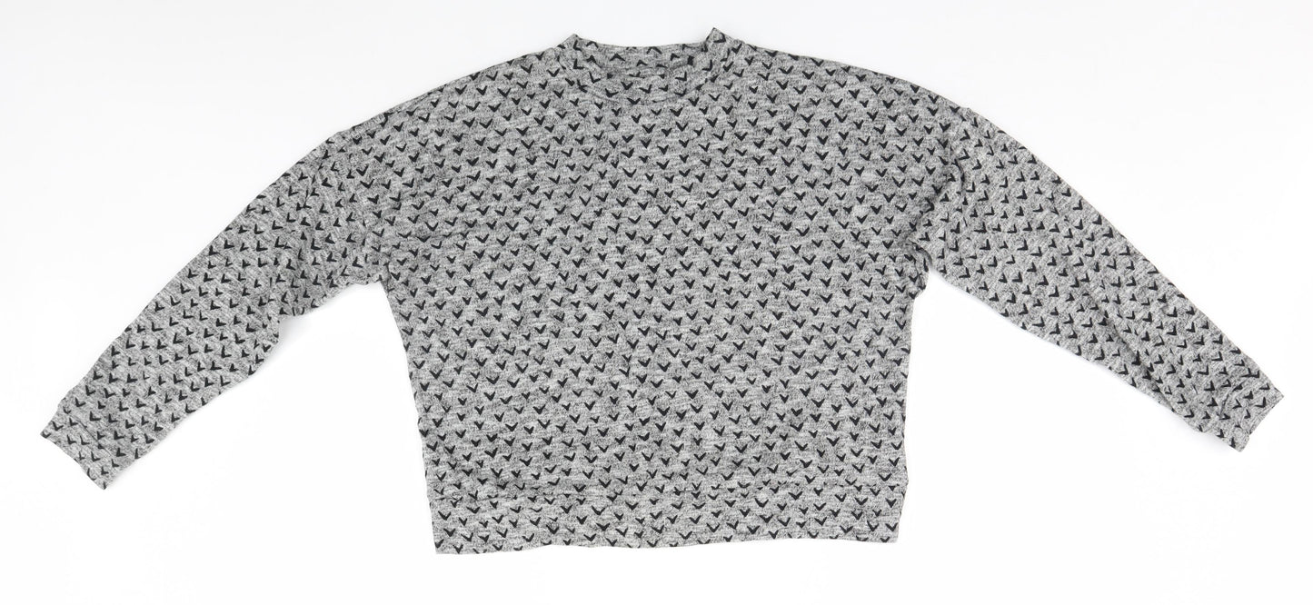 NEXT Womens Grey Geometric  Pullover Jumper Size 12
