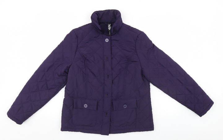DASH Womens Blue Full Zip Jumper Size 12