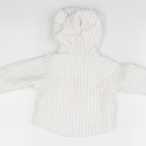 Mini Club Baby White   Full Zip Jumper Size 0-3 Months