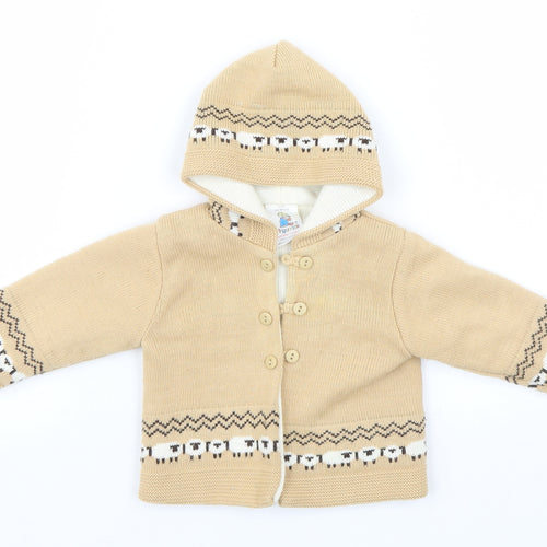 Angel Kids Baby Brown   Cardigan Jumper Size 3-6 Months