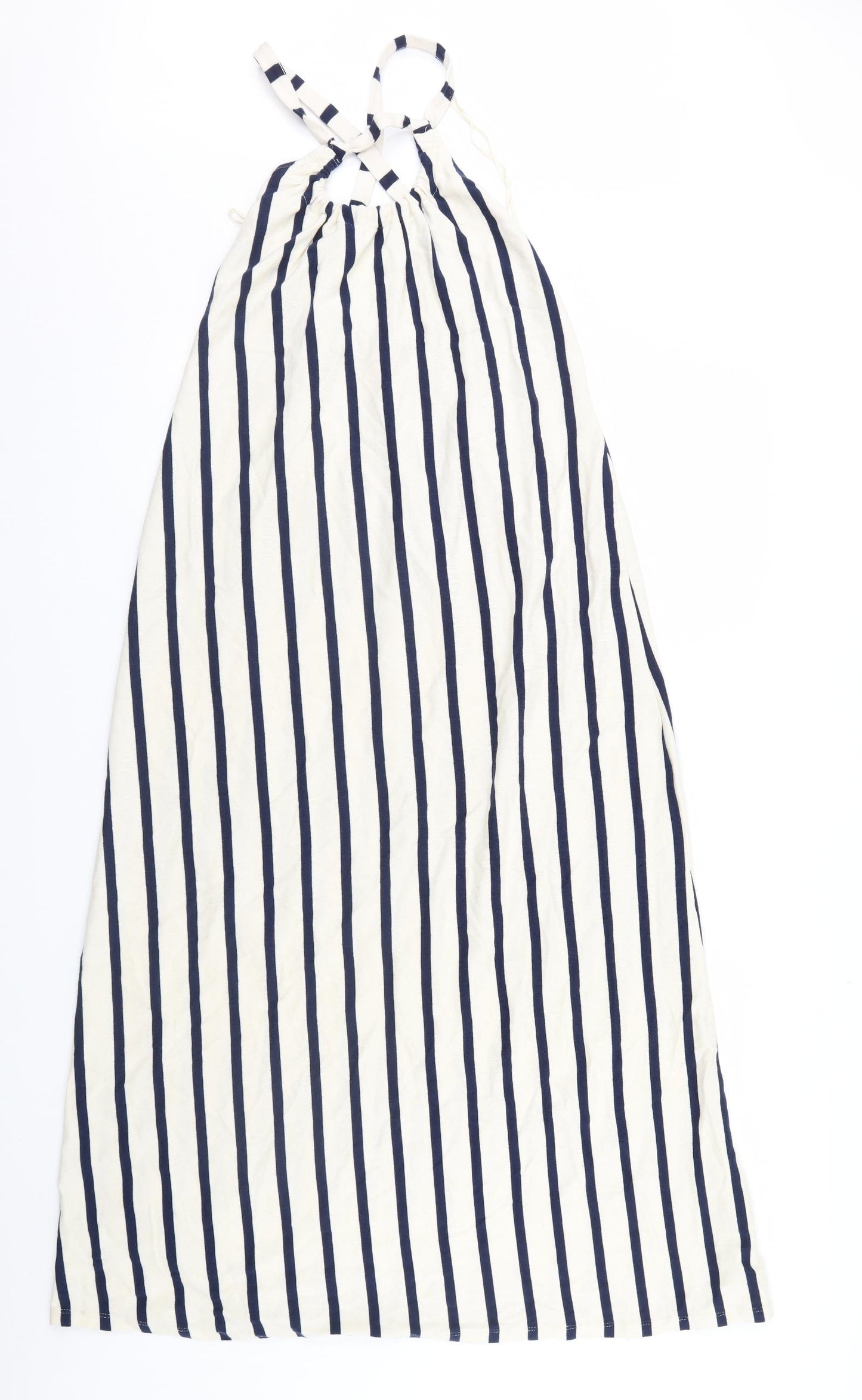 Zara Womens White Striped  A-Line  Size 6