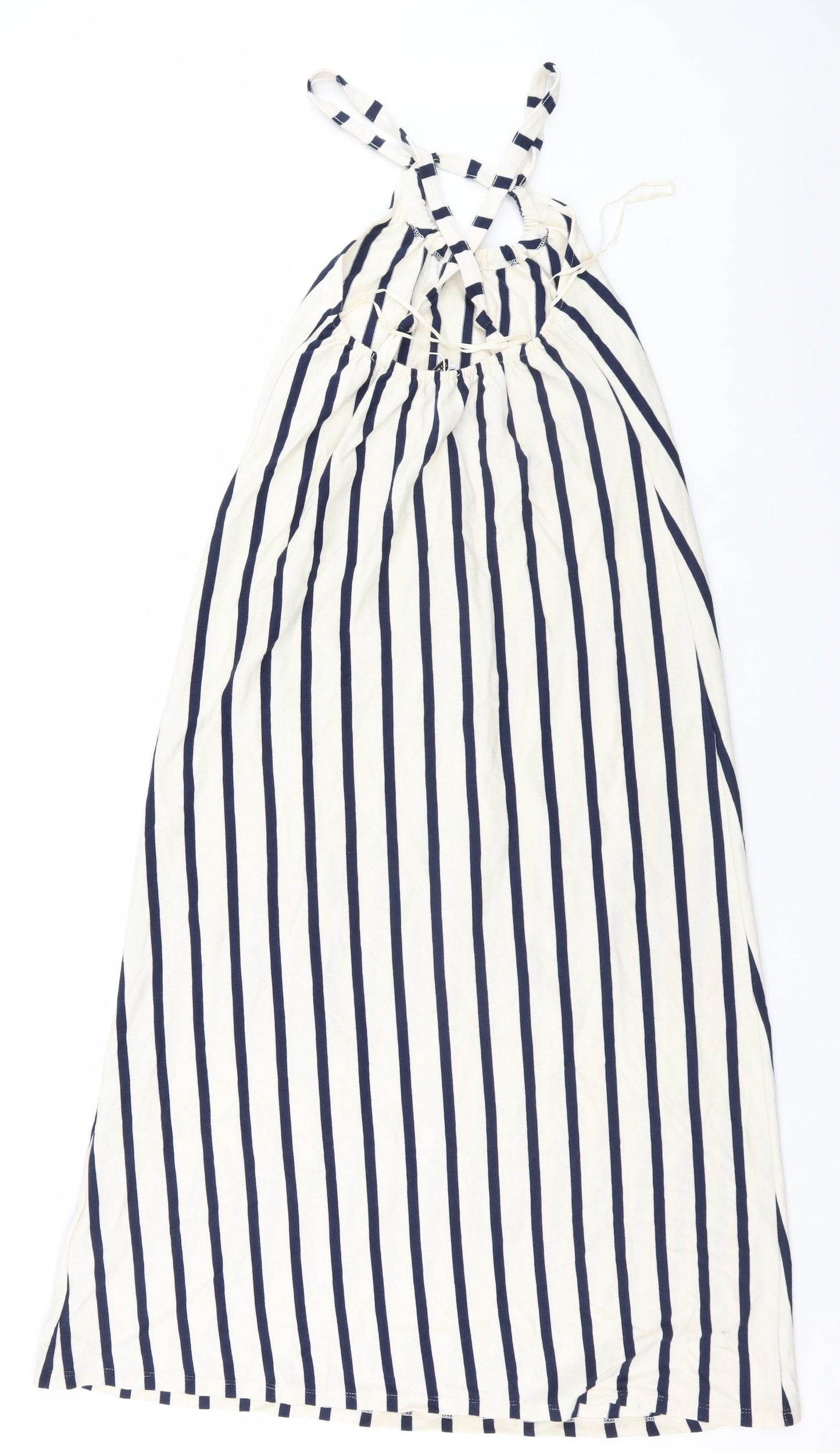 Zara Womens White Striped  A-Line  Size 6